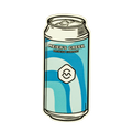 Floatin' on By Can Sticker